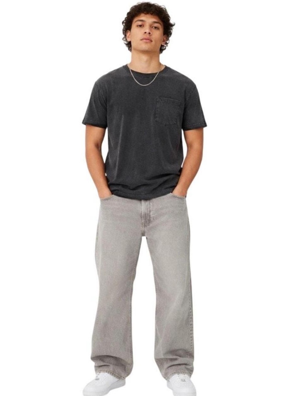 NWT American Eagle Men’s Loose Grey EasyFlex Tencel Jeans 28x32